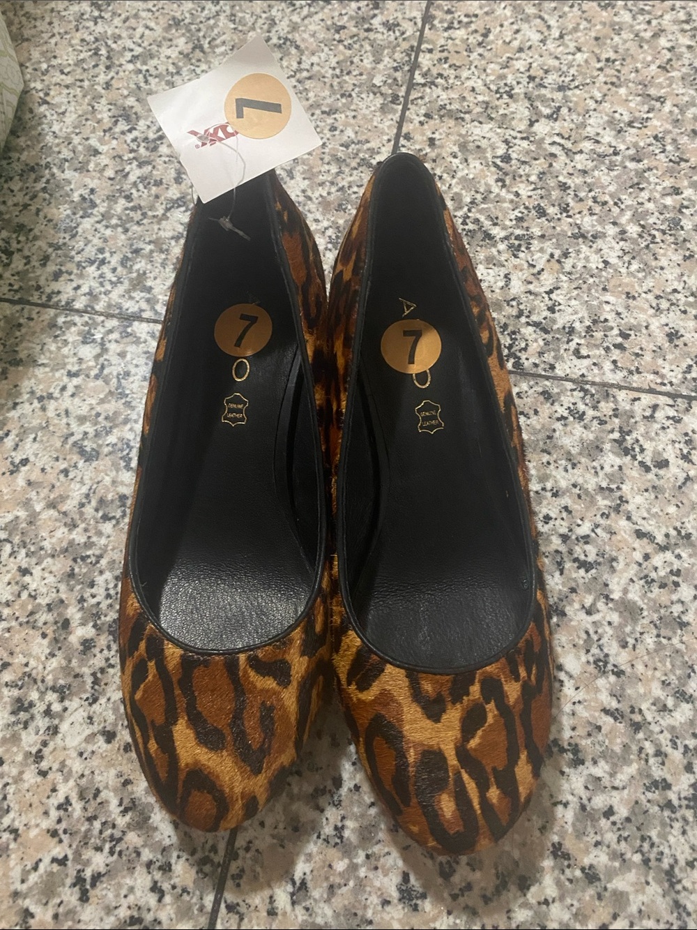 Aldo Leopard-Print Ballet Flats in Brown and Black